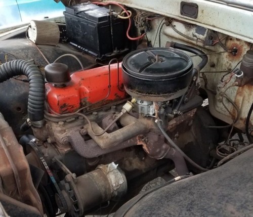 Such a pretty ‘64 F-100.  I really like the simple baby blue...