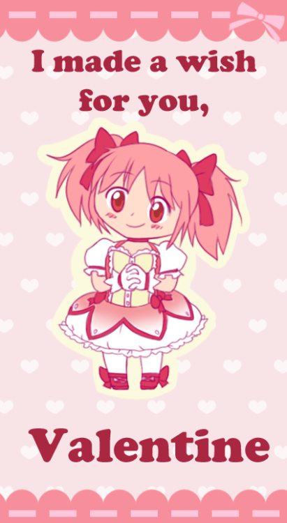 Magical Girl Valentines Cards Madoka Card Captor Sailor Moon Wedding Peach Princess Heart Silent Hill Hearts Pink valentine