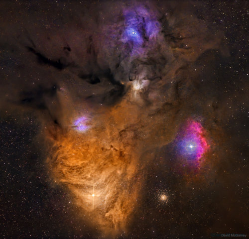 just–space:Dark Dust and Colorful Clouds near Antares :...