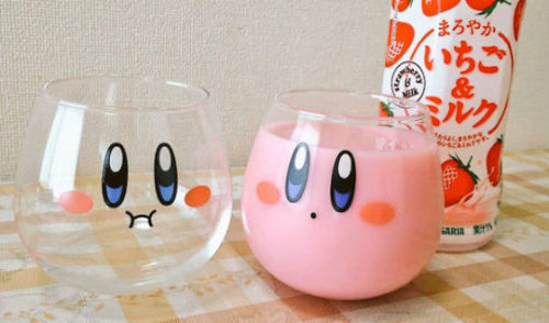 retrogamingblog:Kirby Glasses released by Ichiban Kuji