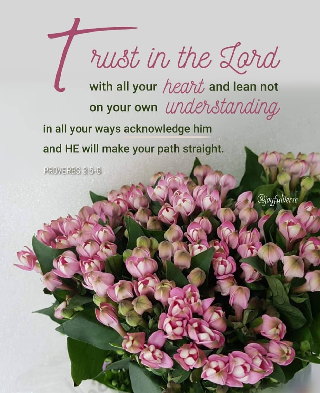 Joyfulverse — Trust that He is God. Surrender and walk by faith...