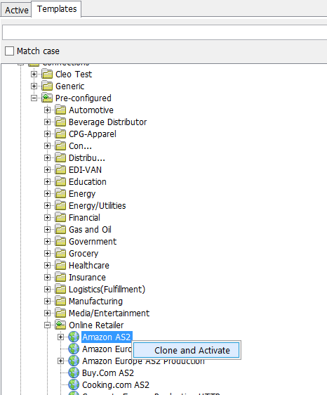 VLTrader create new AS2 partnership template clone activate