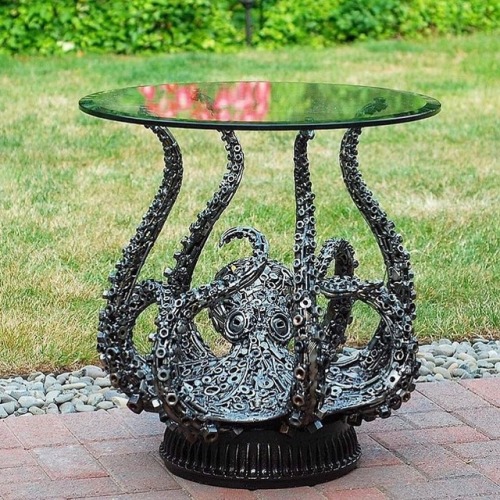 apolonisaphrodisia:Octopus (glass-top) end table �� Brian Mock