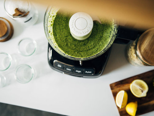 savorytoothgirl:Creamy Cashew Pesto with Homegrown Basil