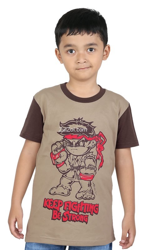 kaos ungu kombinasi zulzol Kaos anak CTJ 19 318 cotton cream kombinasi 