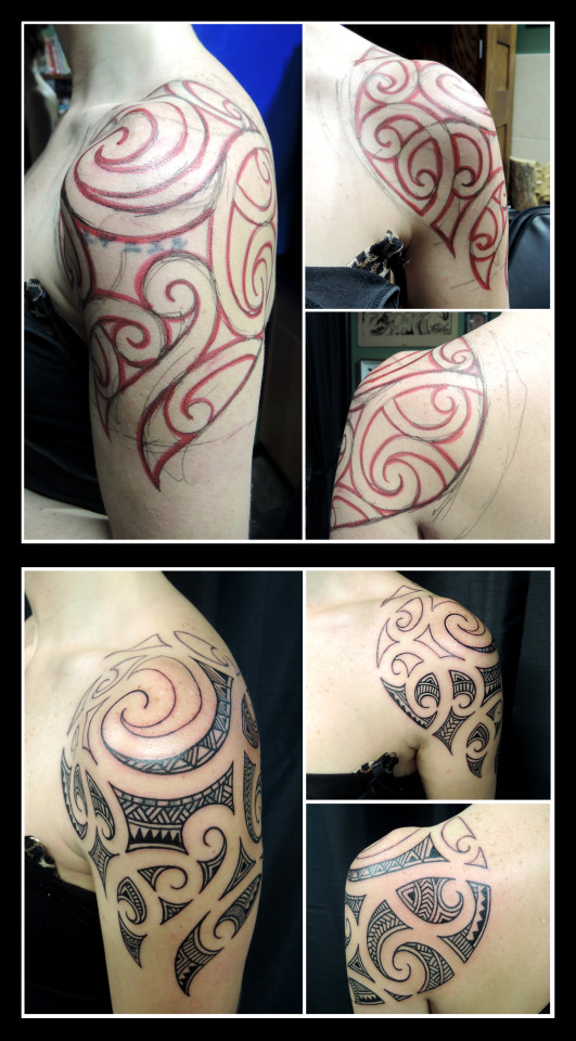 Tattoo studio in Dorset, UK Freehand Polynesian tattoo