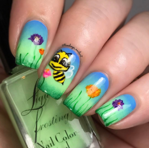 Bee Nail Art Tumblr