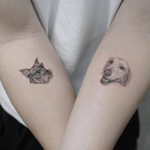By Sanghyuk Ko · MR.K, done at Bang Bang Tattoo, Manhattan.... small;pet;dog;single needle;micro;animal;tiny;mrk;yorkshire terrier;ifttt;little;golden retriever;inner forearm
