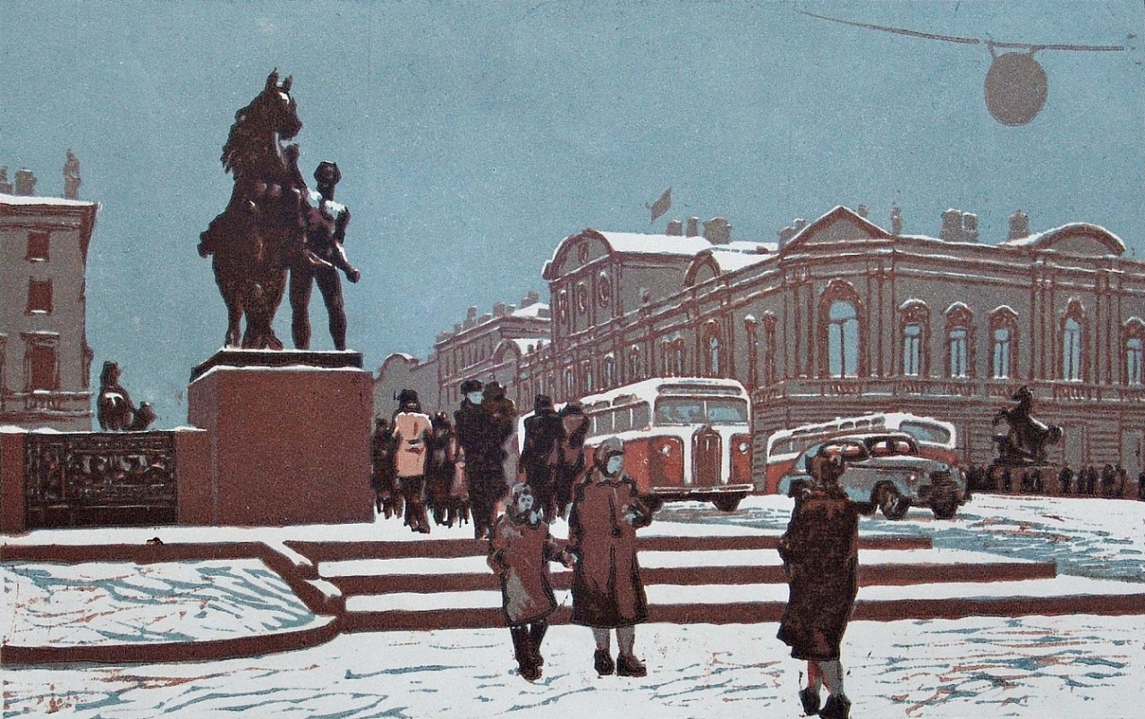 “Nevsky Prospect” by Avgust Lanin (1956)