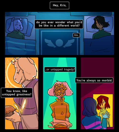 deltarune kris deltarune asriel dreemurr asgore dreemurr chara toriel frisk undyne alphys sans the skeleton undertale WHEW this was inevitable fanart comic don& 039;t.. try to extrapolate my dr theories from this comic i have no idea what i& 039;m talking about * **