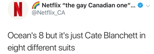 cate blanchett ocean’s 8 ocean’s eight suits suit debbie ocean Lou debbie x lou Netflix social media twitter lol hahahahaha cate blanchett wearing a suit is just peak me rust and ruin blogs hela thor ragnarok thor: ragnarok oceans 8 queue rious george