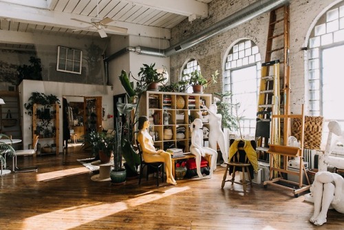 woodfloorsandwhitepaint:gravityhome:Work/living loft in a...