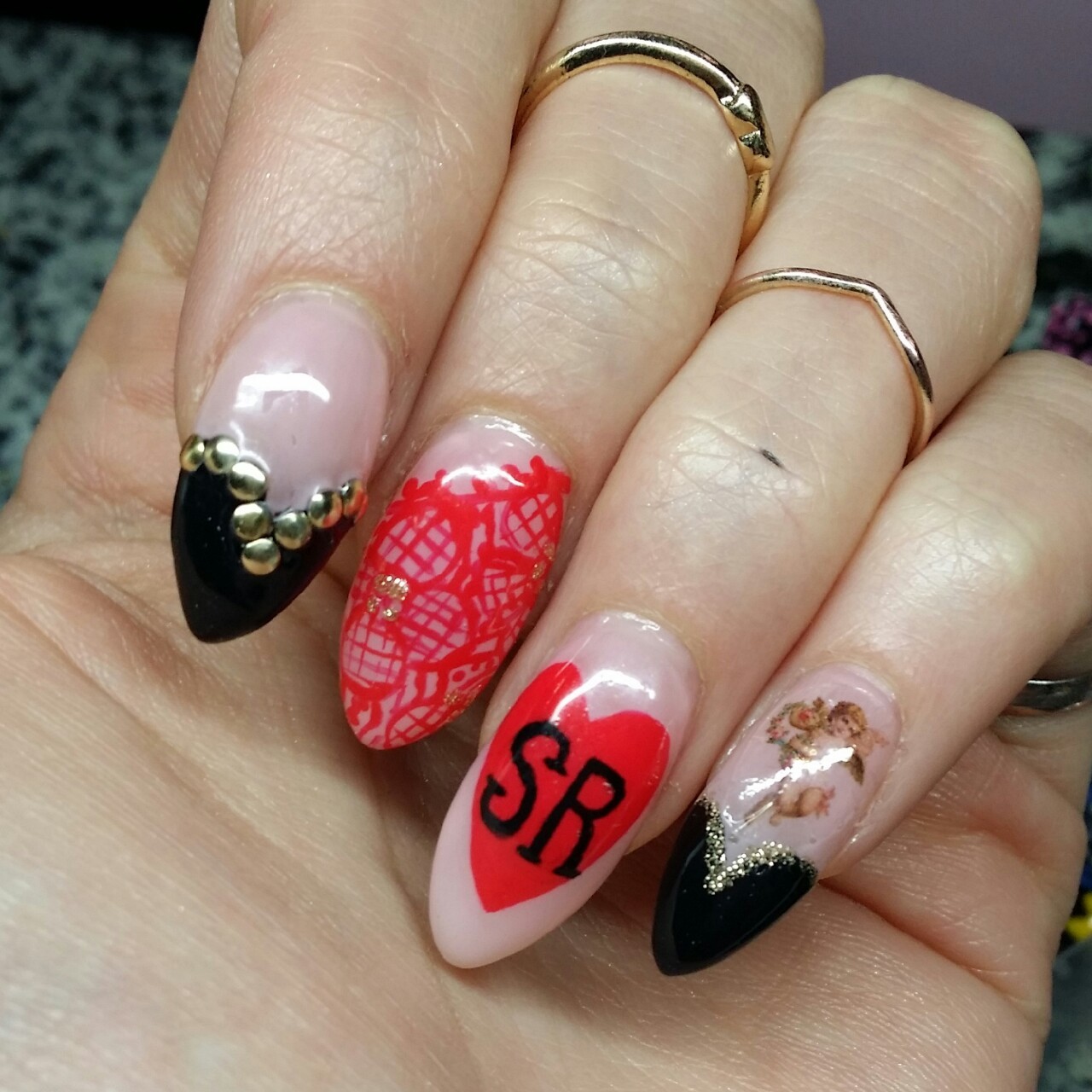 Nail Designs With Boyfriend Initials
