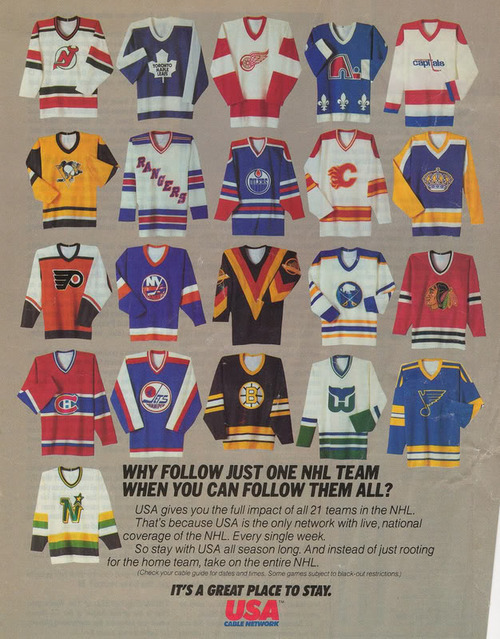 Hockey Time Machine - Vintage USA Network NHL ad ...