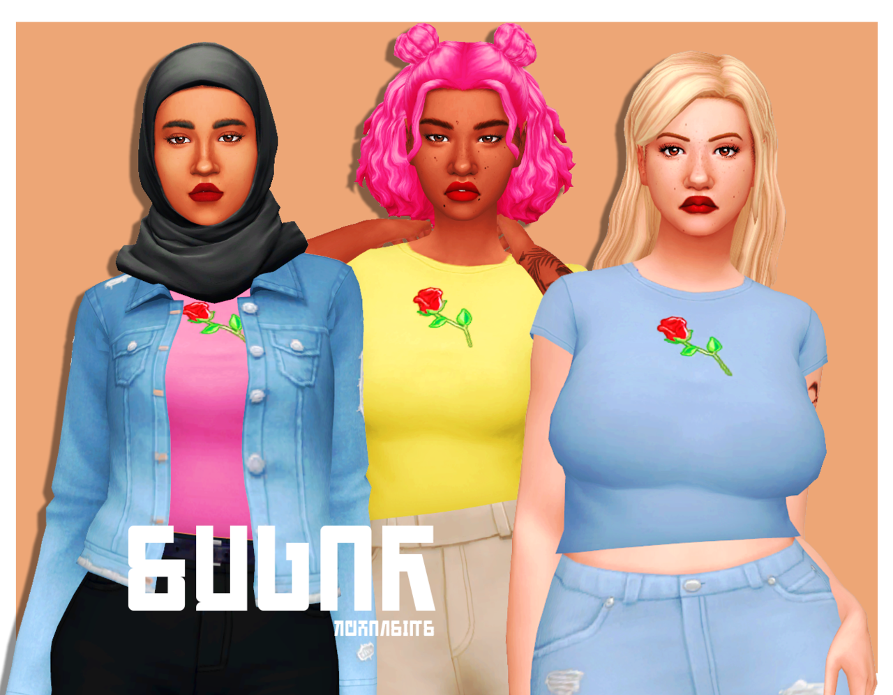 kchansims:
“ Sugar : Cropped Rose Tee Tbh I just saw the color palette and felt like slapping it onto a cropped shirt at 5 am. No known issues, but if you run into anything lmk!!
Info and Download below the cut Weiterlesen
”