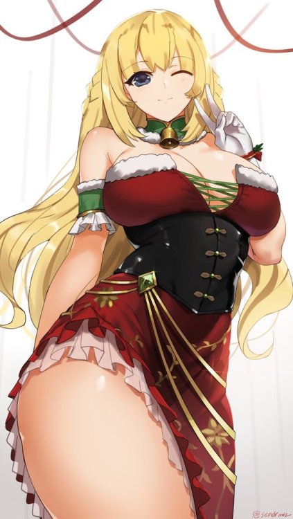 scorchedrailgun:Christmas Vert-Hyperdimension neptunia