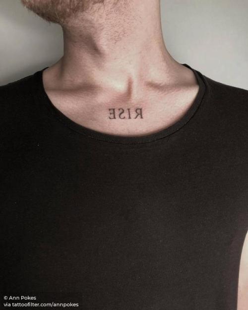 By Ann Pokes · Anya Barsukova, done in Saint Petersburg.... small;mirror writing;micro;chest;tiny;rise;hand poked;ifttt;little;minimalist;experimental;lettering;annpokes;word;other