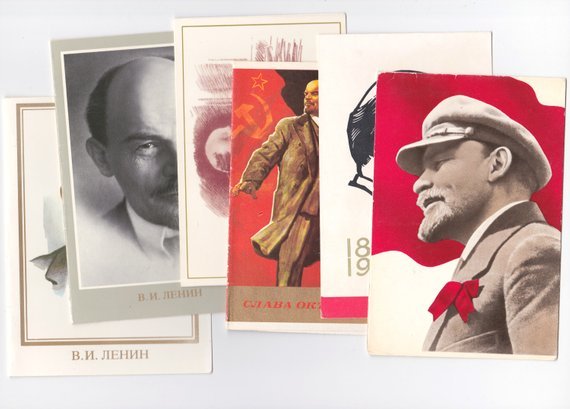 6 Soviet Vladimir Lenin notecards, all unused