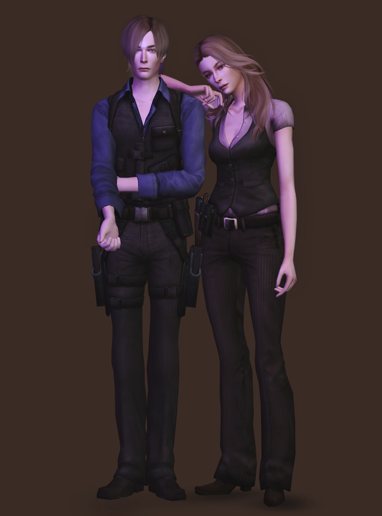 Leon Kennedy and Helena Harper by plazasims - The Sims 4 Download -  SimsFinds.com