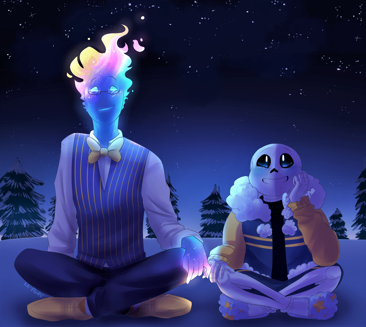 Gotta Love Cartoons — Space dorks~ I wanted to do more Outertale Sansby...