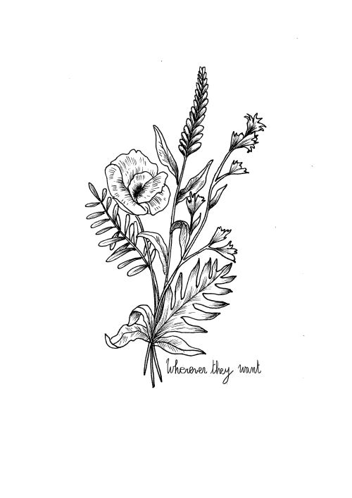 drawing sketch pen images Tumblr  flower tattoo bouquet