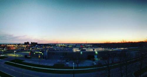 I felt the need to take a panoramic of my sunset view today....