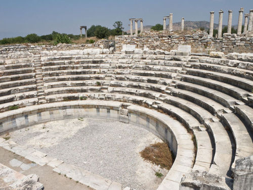 historyfilia:Roman tetrapylon and odeon from Aphrodisias, Turkey...