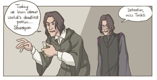 wingedcorgi:did you know snape was already the potions teacher...