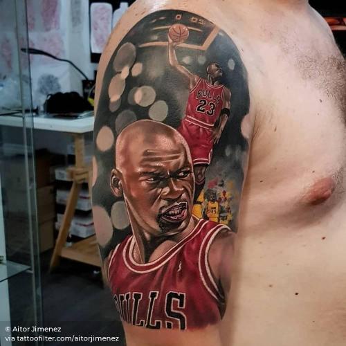By Aitor Jimenez, done in Leioa. http://ttoo.co/p/35500 aitorjimenez;basketball players;basketball;big;chicago;facebook;famous character;location;michael jordan;nba;patriotic;realistic;sport;twitter;united states of america;upper arm