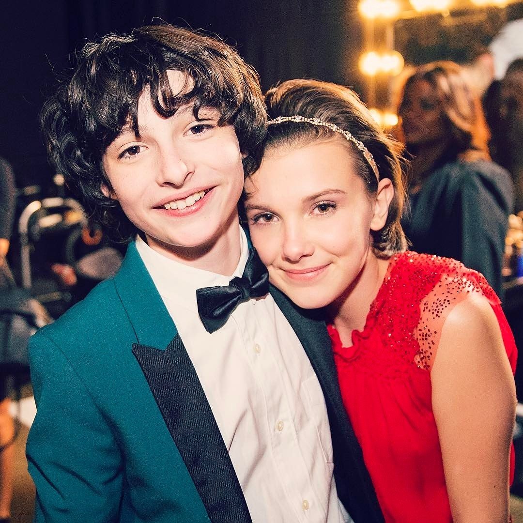 Actors Finn Wolfhard And Millie Bobby Brown At The 2017