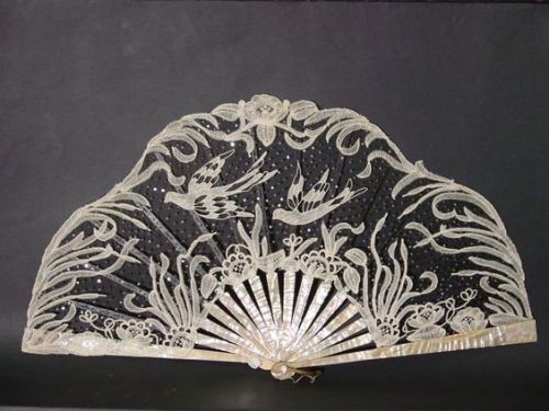 fan art nouveau 1900s antique edwardian accessories