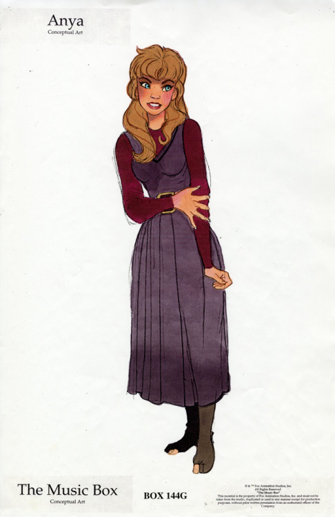 animationandsoforth:Early Anya character designs for Anastasia