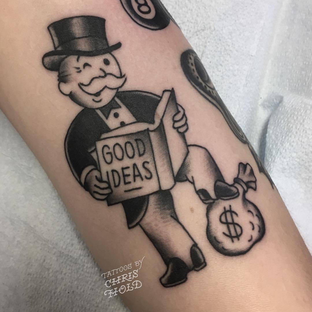 Monopoly Man Tattoo Drawing