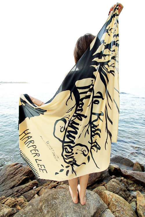 culturenlifestyle:Delicate Handmade Scarves Showcase Famous Book...