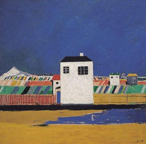 artist-malevich:Landscape with White House, Kazimir...