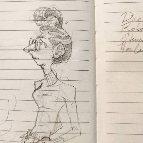 Messy bun for messy women :) #Sketch #character #glasses #bun