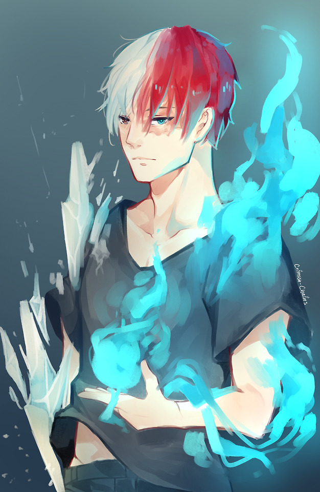 ALL THE ARTS — crimson-chains: Todoroki with blue flame :D Just...