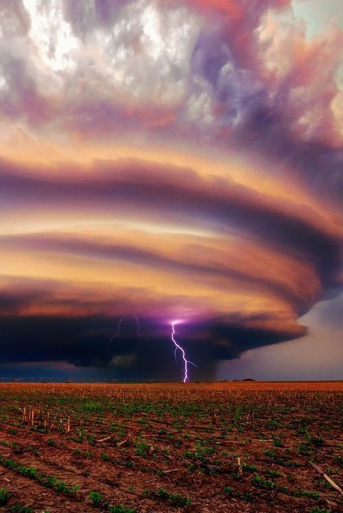 coiour-my-world:Supercell Lightning, Snyder, Nebraska