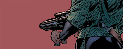 swcomics:Sana Solo Starros and her blaster in Star Wars #8