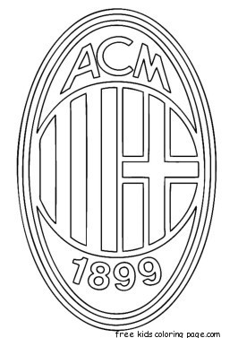 Free printable soccer ac milan logo coloring pages... | Printable