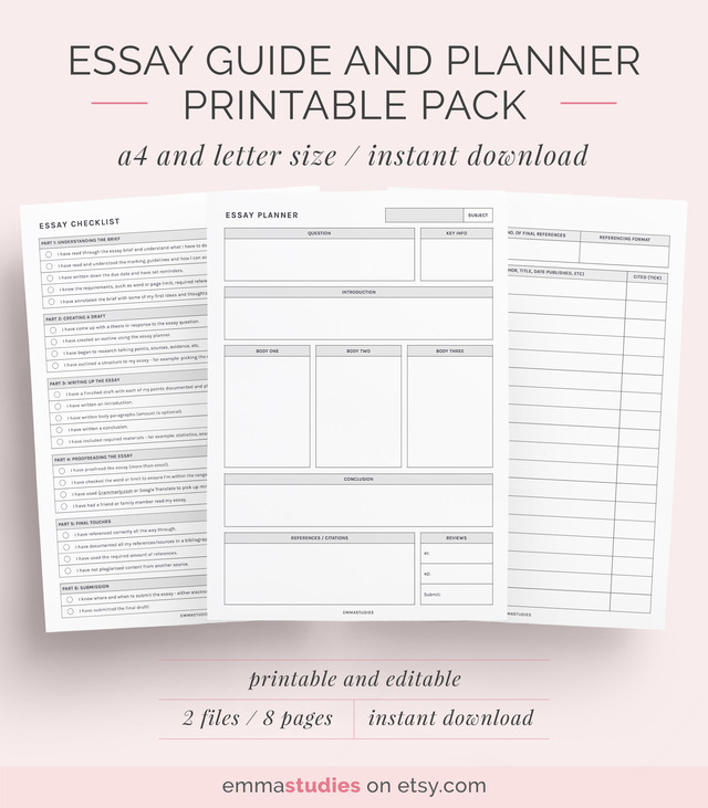 emmastudies: Essay Guide and Planner Printable...