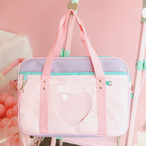 ari-kanon:Harajuku Cute Retro Heart Bag