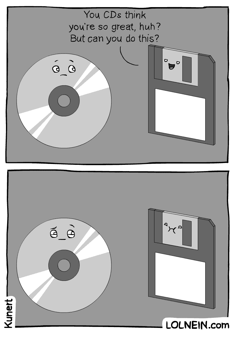 lolneincom:
“CD vs Floppy Disk
”