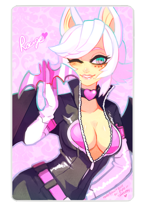 hopebiscuit:For tabletorgyHis sexay version of rouge the bat.