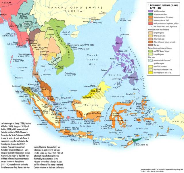 European colonization in Southeast Asia,... - Maps on the Web