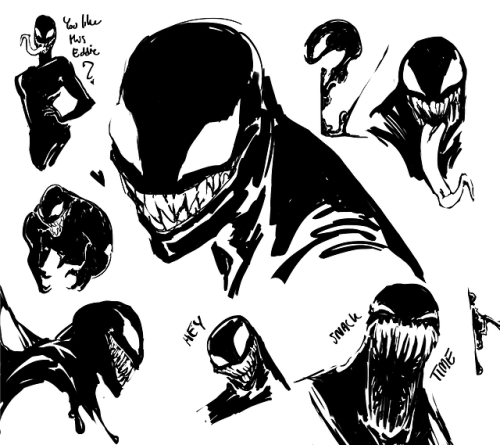 venom teeth - marvel the symbiote fanart monster doodles