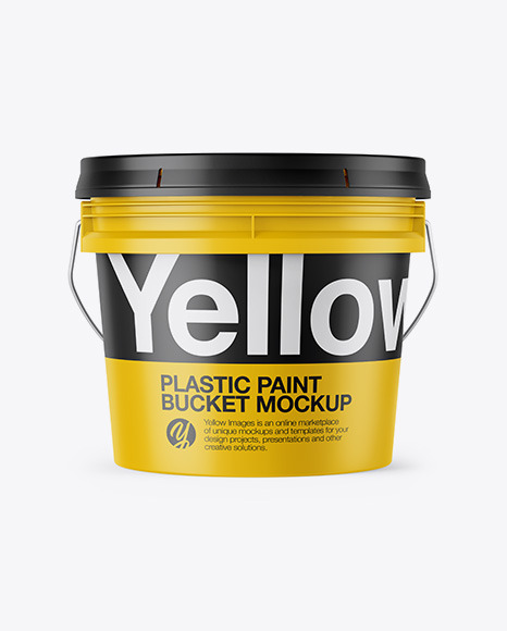 Download deSymbol — Matte Plastic Bucket Mockup - Front View ...