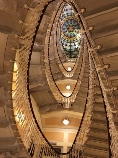 Stairs in a hotel in Genoa, Italy [3264x2448]