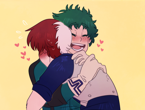 shima-draws:Too many kisses! OVERLOAD!!Shouto gets flustered...