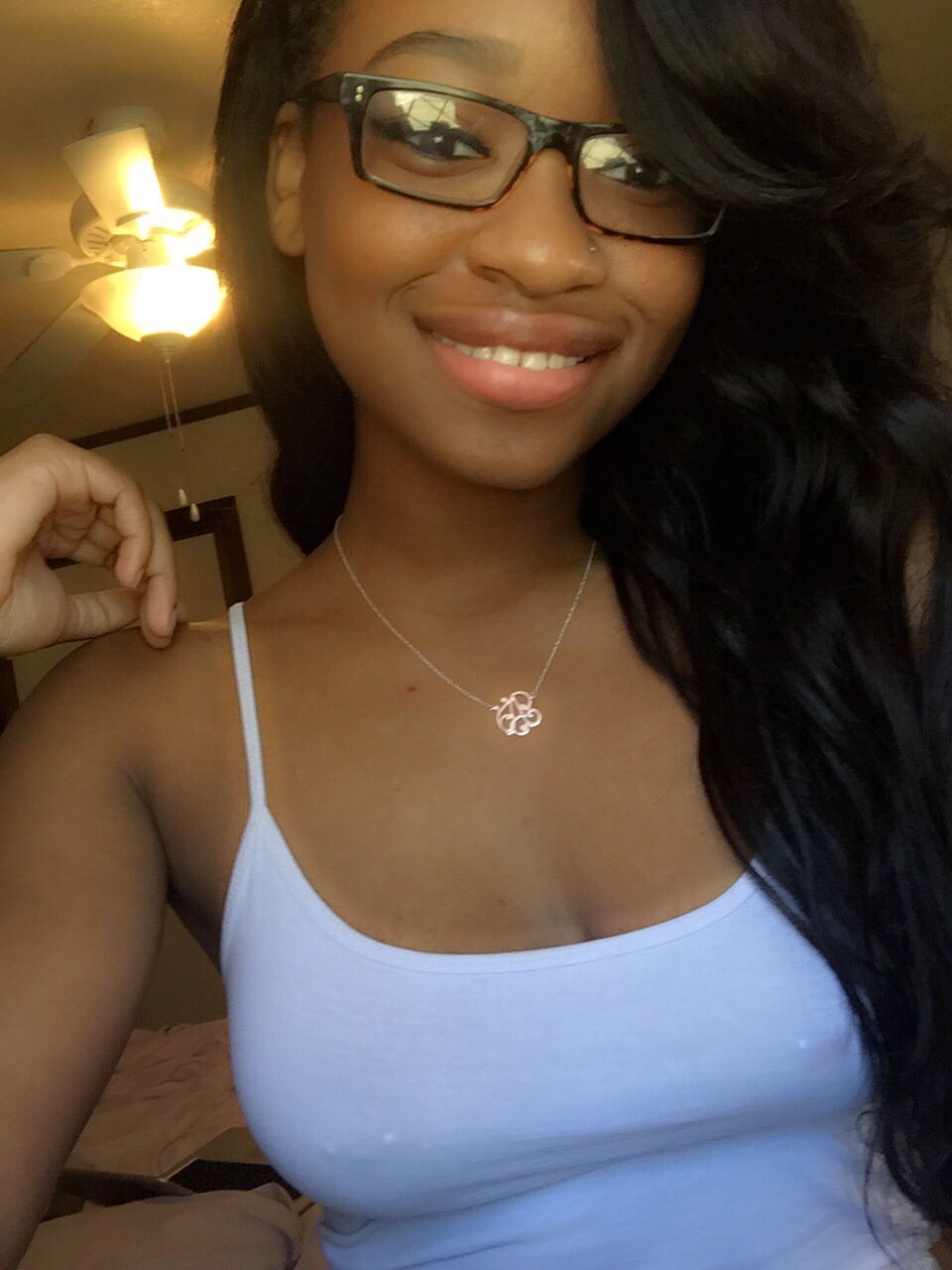 Ebony glasses teen